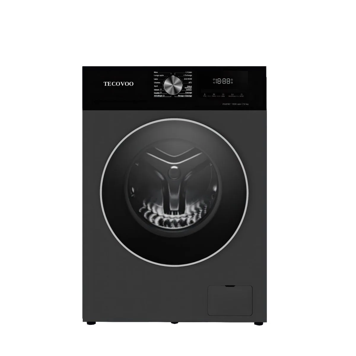 WASHING MACHINE FRONT LOADING STEAMWASH SILVER  12KG product view 1